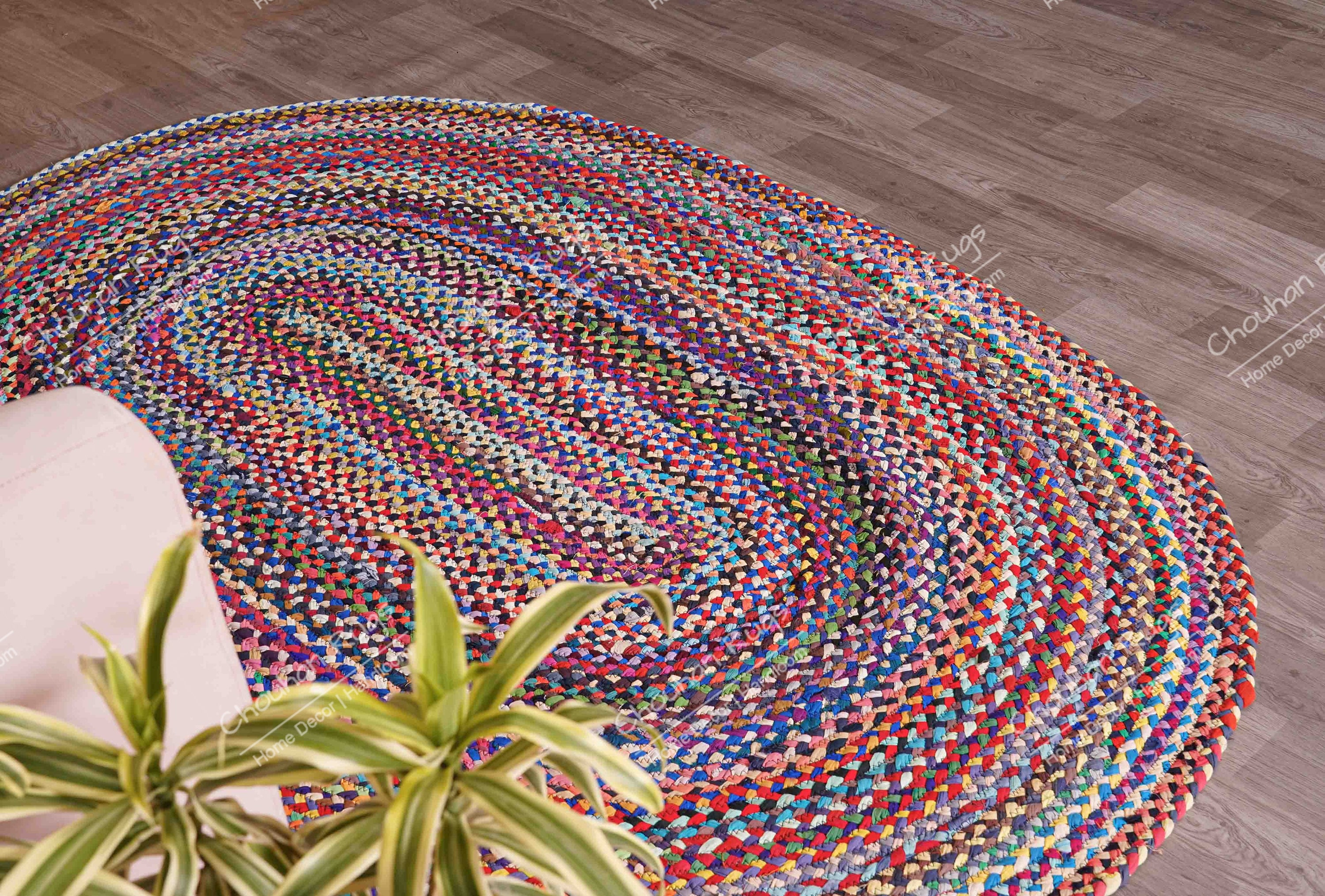 Bohemian Colorful Cotton Area Rugs Hand Braided Oval Rugs Multi Color Home  Decor Rugs Bohemian Rug Floor Rug Room Decor New Design Rugs 