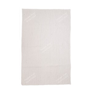 "A minimalist and highly textured hand-braided jute rug, presented in a clean, natural off-white/ivory tone. The vertical weave pattern creates subtle visual depth, while the overall simple design makes it a versatile foundation piece perfect for adding organic warmth and understated elegance to any modern or coastal living space."