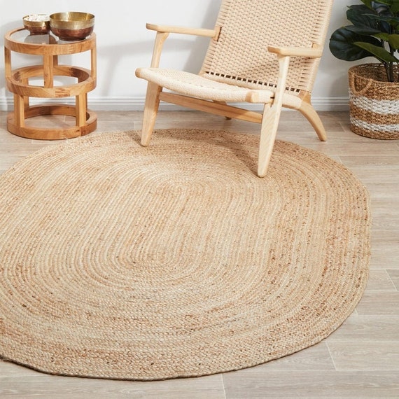 Natural Oval Jute Rug Area Rug Custom Size Rug Christmas Gift Etsy