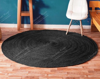 Alfombra redonda de paja, alfombra redonda de paja trenzada