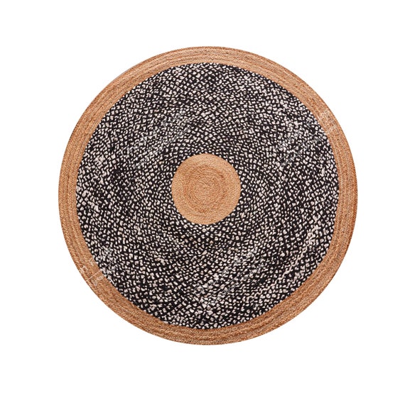 Hand Braided Jute Rug: Round Cotton Area Rug, Custom Size - Etsy