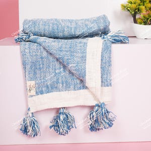 Handmade Throw, Variation Floral blanket Hand Loomed Cloth Soft Cotton Blanket, Sofa cover, Boho Ethnic Beach Towel, Gift for mom