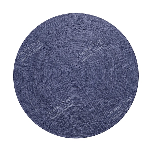 Blue Round Rug - Etsy