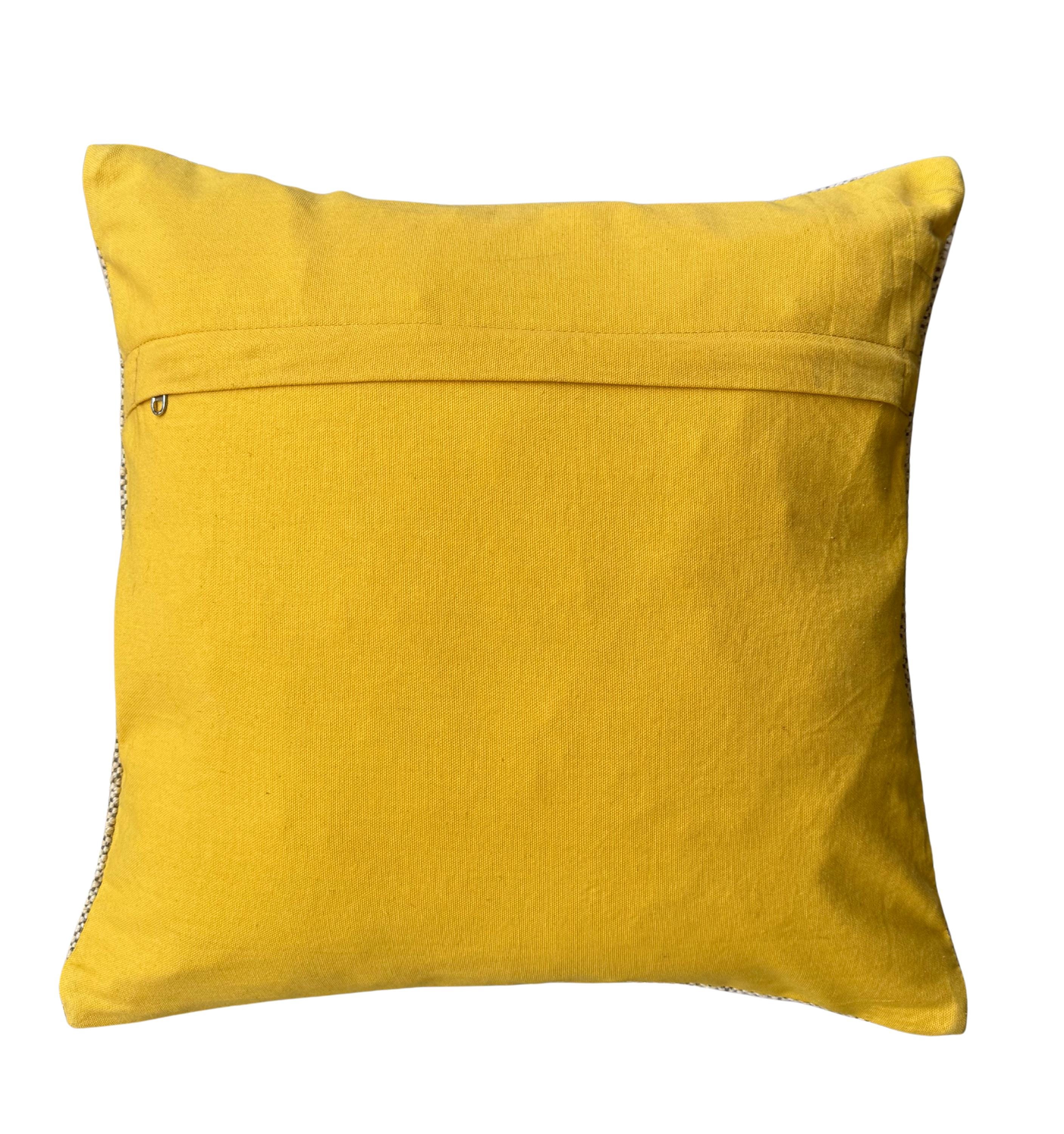 Set Di 4 Federe In Iuta Naturale Fatte A Mano – 45x45 Cm, Chiusura Lampo, Decorazione Casa Indiana