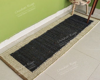 Chanvre indien en jute fait main, tapis en chanvre pour décoration de couloir, tapis en jute chanvre turc pour salon, décoration bohème