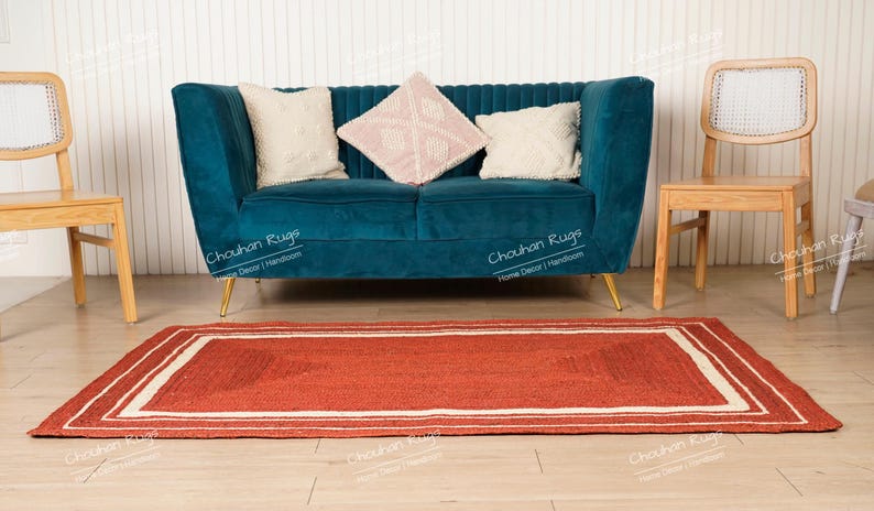 Custom Braided Rectangle Rug Custom Size Hand Braided Rectangle Doormat Runner Rug, Triple Line ...