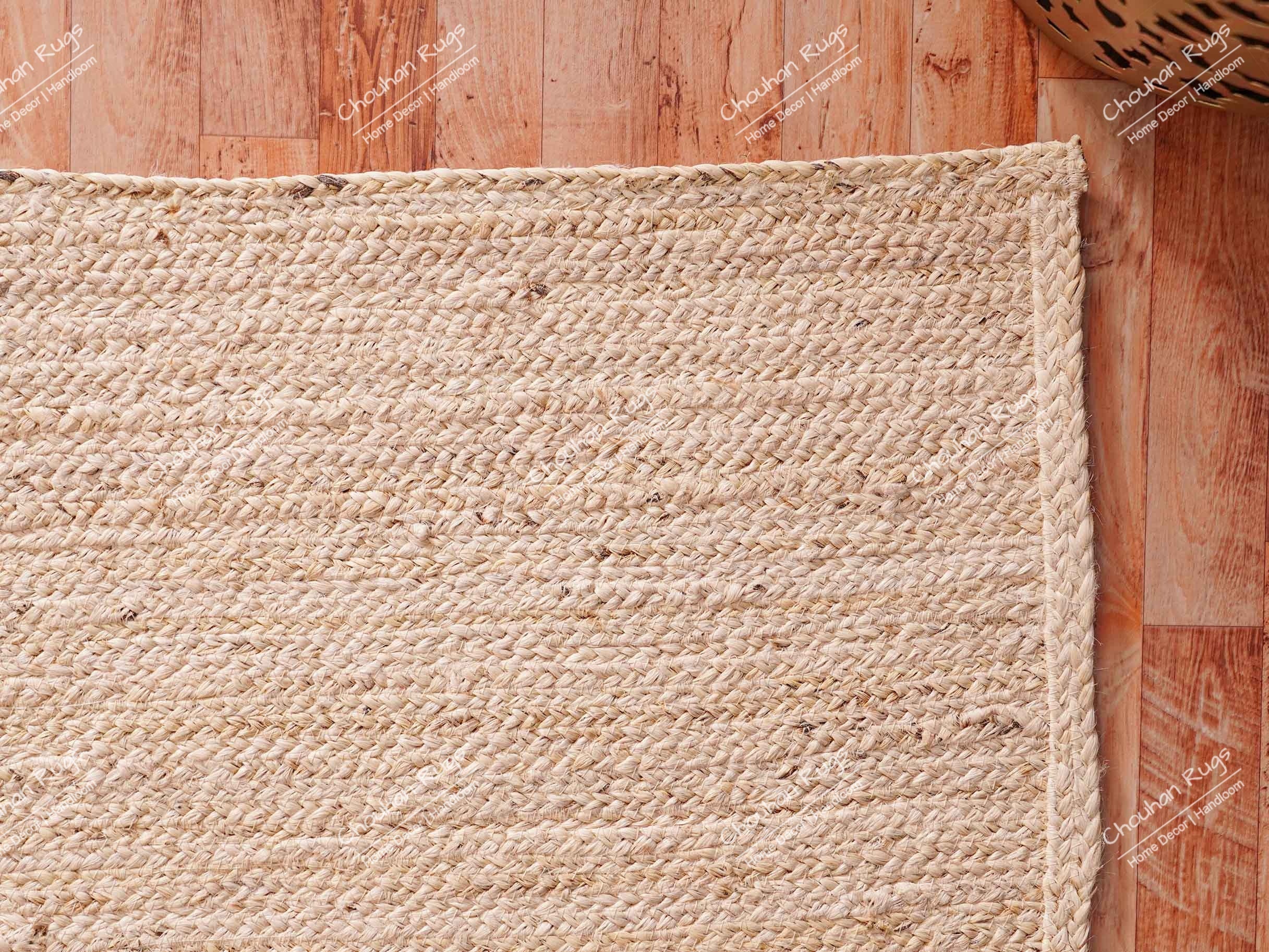 Hand Braided off White Jute Rug Natural Jute Rug Runner Bohemian 