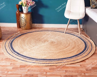 Indian Hand Woven Round Rug, Round Yoga Mat, Bohemian Round Doormat, Turkish Rug, Living Room Rug, Vintage Rug, Round Carpet, Rustic Rug