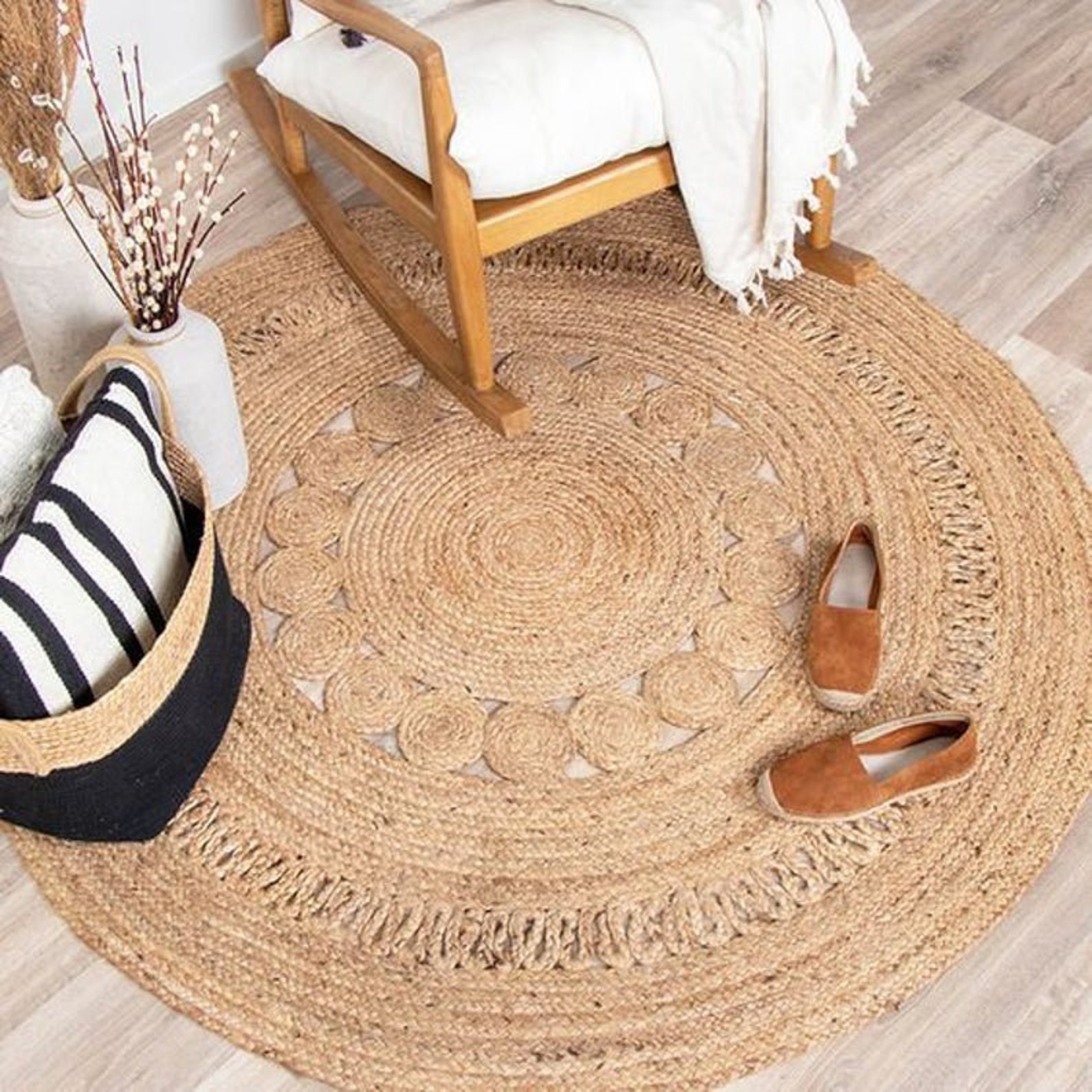 4x4 8x8 10x10 Ft. Handmade area rug jute area rugs round Etsy