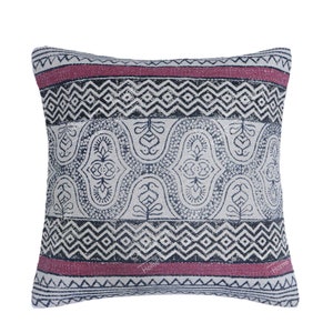 Printed Cotton Vintage Kilim Pillow, Home Decor, Handwoven Turkish Pillow, Moroccan Pillow, Decorative Throw Pillow, Kilim Cushion Cover