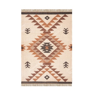 Vintage Wool Jute Rugs For Home Decor, Traditional Kilim Rug, Indian Rug, Vintage Rug, Oushak Rug, Vintage Kilim Rugs, Kilim Rug