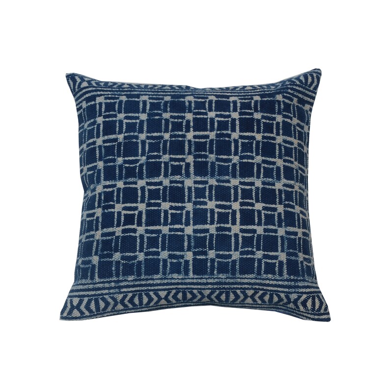 4 pcs set of Boho Block Printed Throw Cushion Cover Indian Dhurries Pillow 45x45 cm Decorative Pillow Rustic Rug Pillow Sofa Pillow Cover
