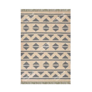 Wool Jute Kilim Rug, Handwoven Wool Jute Rug, Kilim Jute Rug, Flatweave Rug, Bohemian Rug