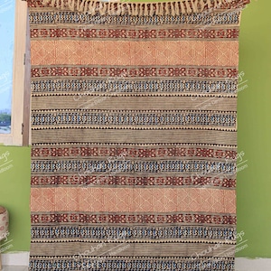 Bohemian Handmade Throw, Blankets and Throws, Hand Loomed Cloth Soft Cotton Blanket, Sofa cover, Boho Ethnic Beach Towel