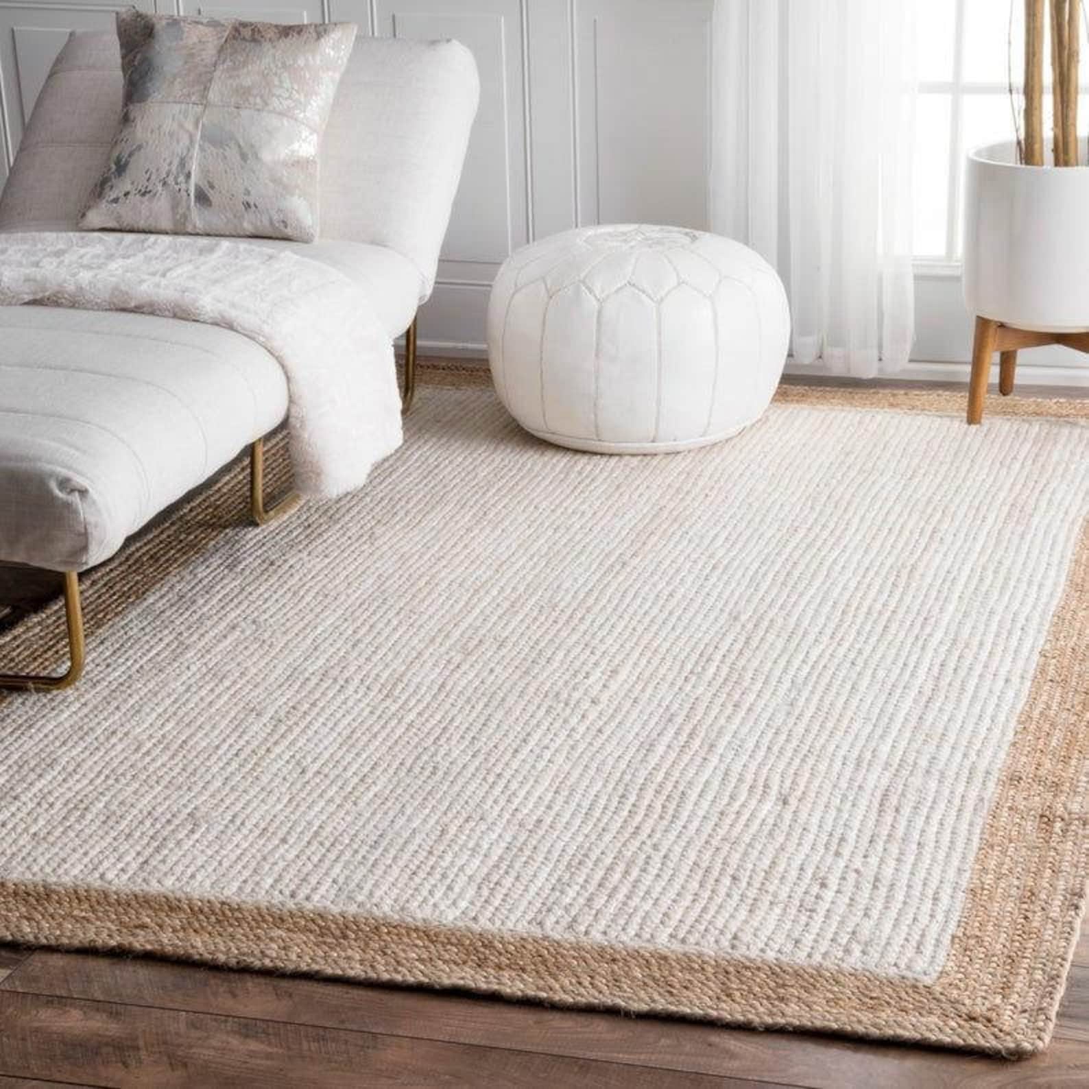 Off White Boho Jute Rug Natural Jute Rug Bohemian Rug Hand Etsy