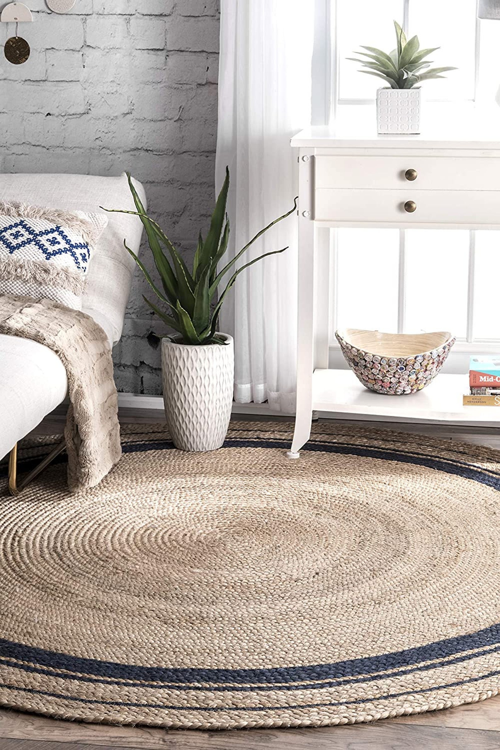 Indian Hand Woven Round Rug Round Yoga Mat Bohemian Round Rug Etsy