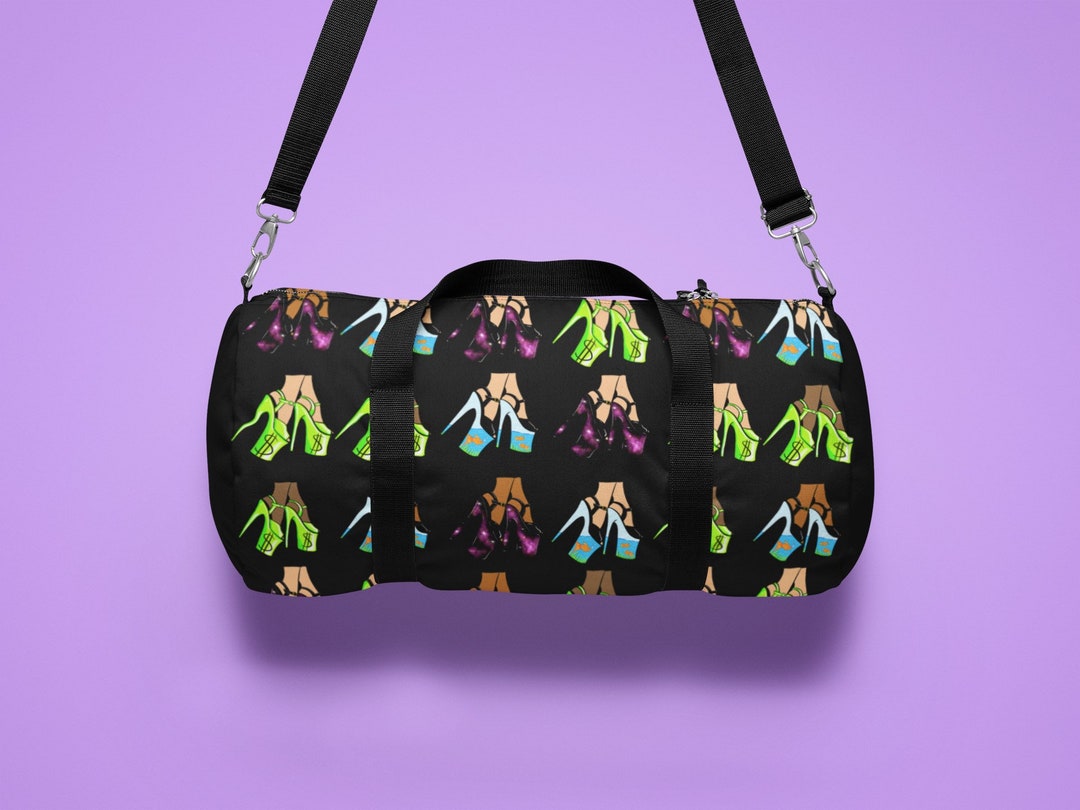 Pole Dance Duffel Bag, Pleaser Shoes Monogram Bag, Pole Fitness Sports