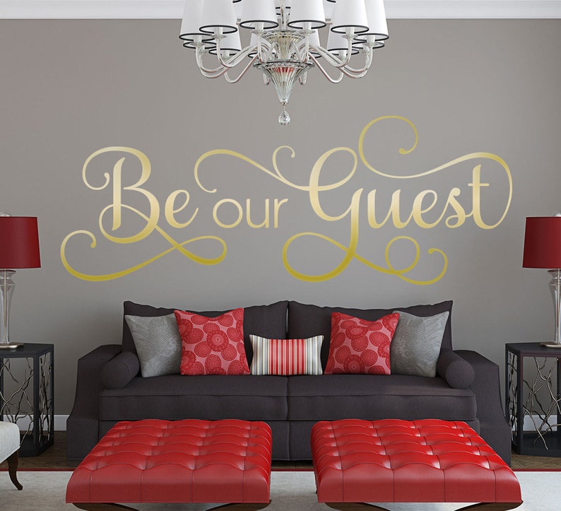 Be Our Guest Wall Sticker Guesthouse Wall Decal Disney Quote Etsy