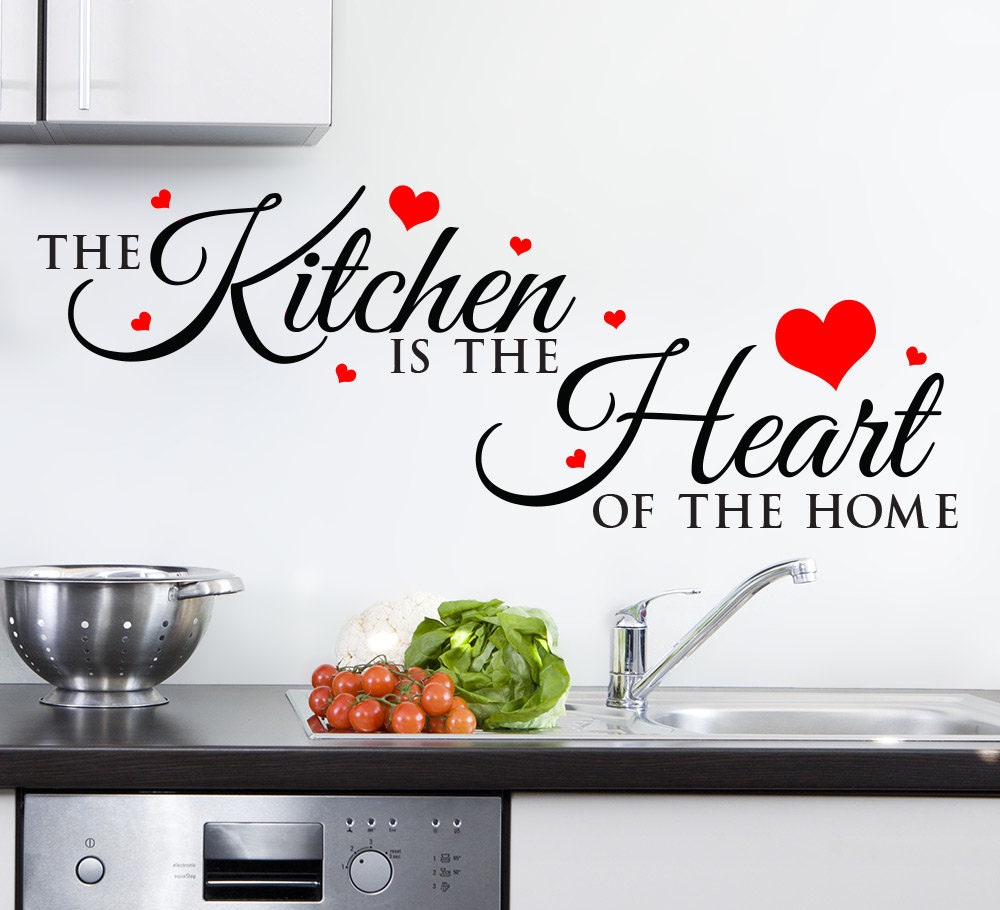 Kitchen is the Heart of the Home Wall Sticker Decal Family Etsy UK
