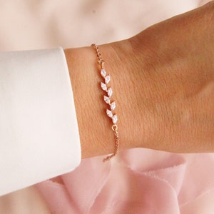 Rose gold bracelet / bridal jewelry / bridal jewelry rose gold