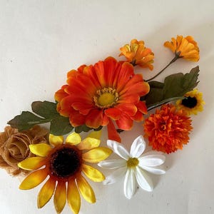 Conjunto de flores 8 peças para cintos de cintura artesanato tiaras decoração de cesta, acessórios de casamento flores de outono para decoração de casa CONJUNTO: S