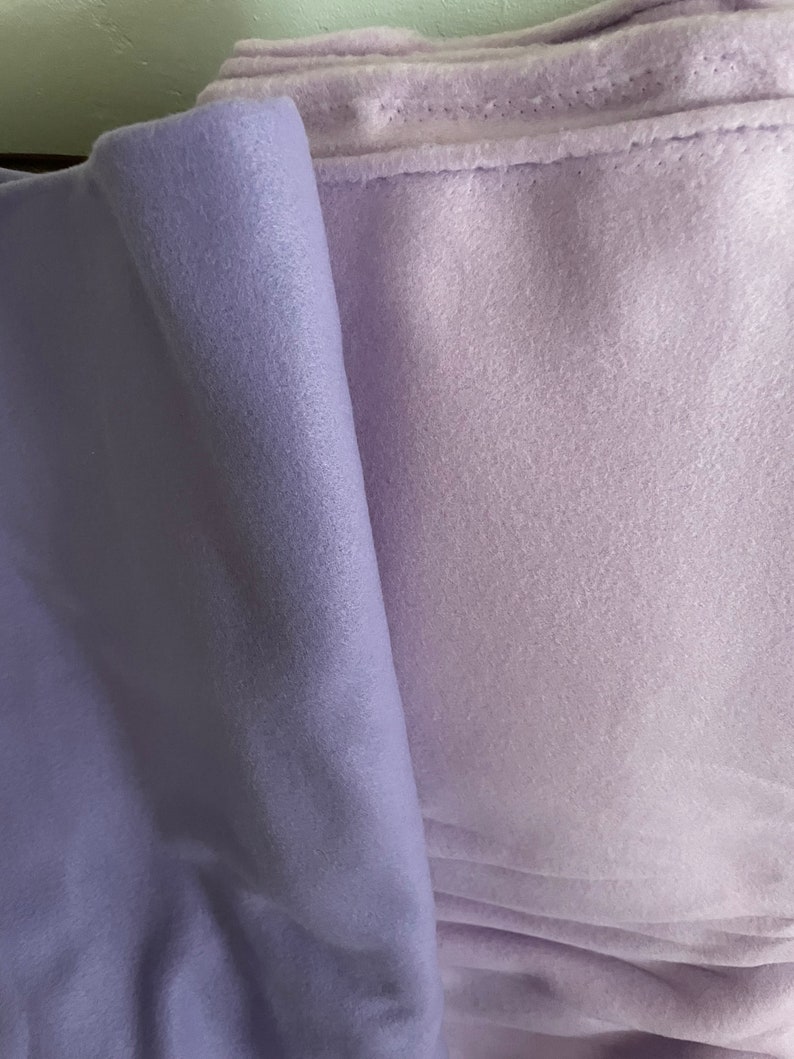 Purple Lavender Fleece by Yard 60 Wide, Fleece Fabric Light Lilac Polar