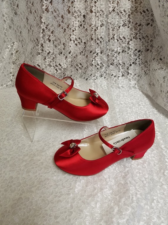 heeled flower girl shoes