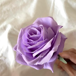 Lavendel Rose für Revers Corsage Millenary Hüte, schöne ewige Rose für Haar Accessoire Schärpen Corsage Boutonniere Handwerk, Braut Rose Blume