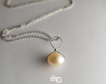 Regency Pearl Necklace | Fresh Water Pearl  Necklace in Your Choice of Gold. Rose Gold or Sterling Silver  |Cultured Pearls |Simple Necklace