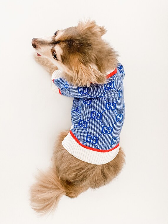 Designer Inspired Dog Cardigan Dog Clothes Dog Sweaters Etsy