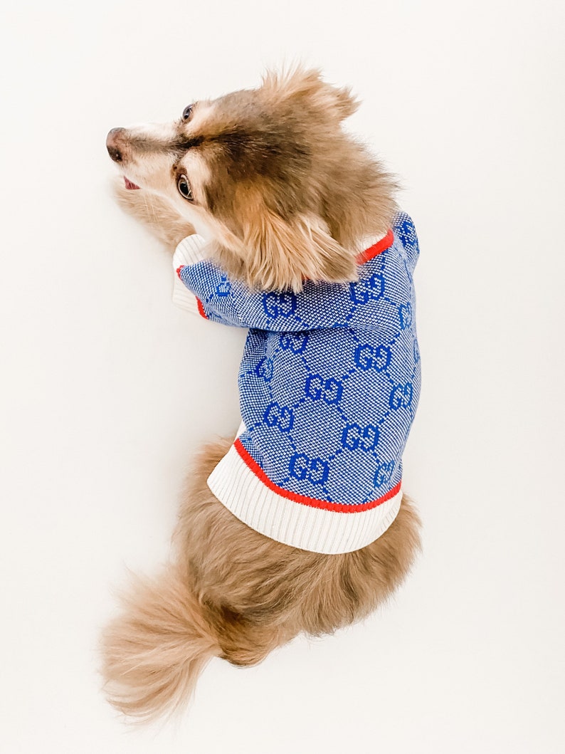 Designer Inspired Dog Cardigan Dog Clothes Dog Sweaters Etsy