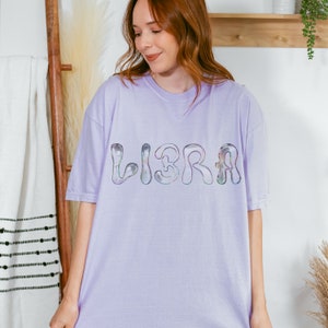 Libra Bubble Unisex T-shirt | Comfort Colors Tee | Bubbles Zodiac Shirt | Astrology Lover Gift | Gift for Libra | Celestial