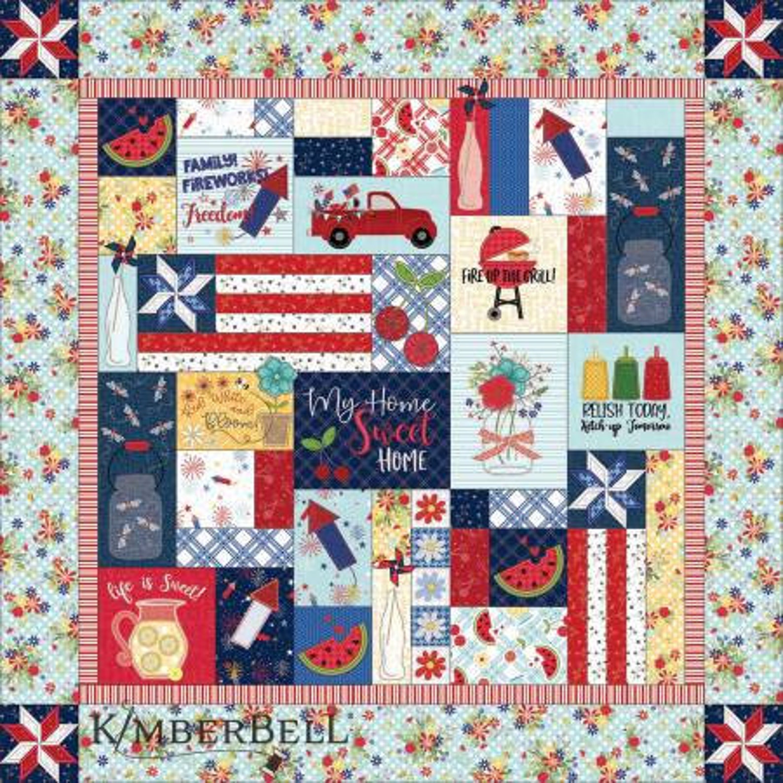 Kimberbell Red White & Bloom KitFabric Only 4th of July Etsy