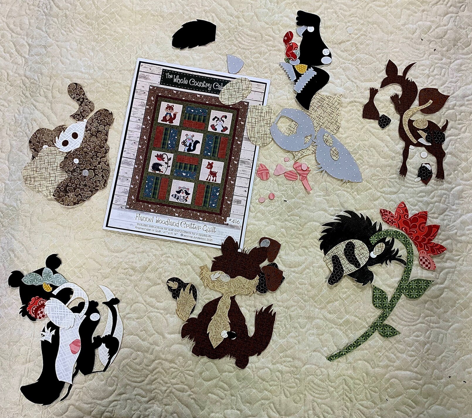 Woodland Critter Quilt Pattern and Prefused Laser Cut Etsy