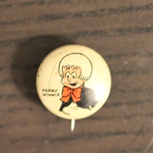 1945 Kellogg's ontbijtgranen PEP back Button Pin - Perry Winkle