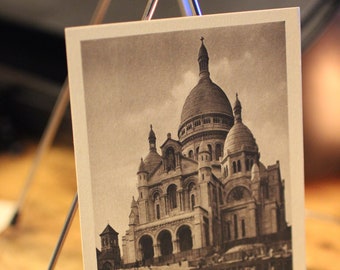 Antique Le Sacré-Cœur Basilica (Basilica of the Sacred Heart), Paris, France Postcard - Unused