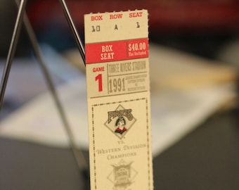Talon de billet du match 1 de la NLCS 1991 : Pirates vs Braves, Three Rivers Stadium