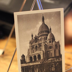Antique Basilique le Sacré-Cœur, Paris, France Carte postale - Inutilisé