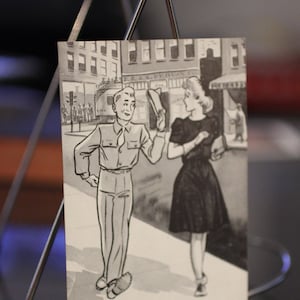 1944年 Exhibit Supply Company 第二次世界大戦 軍事 きわどい 面白い 漫画 アーケード カード - 挨拶