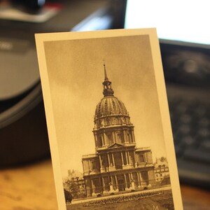 Antique Le Dome des Invalides & Napoleon's Tomb, Paris, France Postcard - Unused