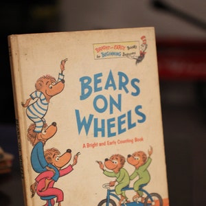 1969 Bären auf Rädern von Stan und Jan Berenstain - Helles & frühes Buch - Buch Club Edition - Die Berenstain Bären