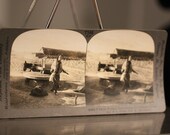 Antique Chinese Farmer at Grain Mill, Manchuria, China Keystone View Company Stereoscope Viewer Card - Vintage Agriculture Photography