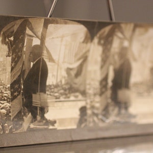 Antique President Warren G. Harding odwiedza Alaska Keystone View Company Karta Stereoscope Viewer - Vintage Presidential Photography