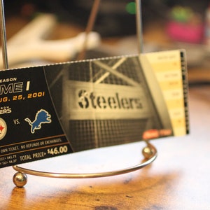 2001 Detroit Lions vs Pittsburgh Steelers Ticket Stub - 25 August 2001 - Heinz Field, Pittsburgh - Erstes Spiel in Heinz Field
