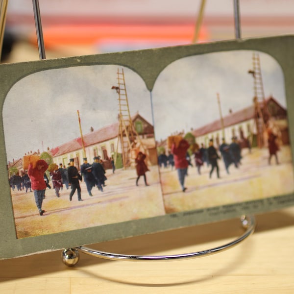 1905 Japanese Army Reserves Arriving in Manchuria - Russo-Japanese War T.W. Ingersoll Stereoscope Card