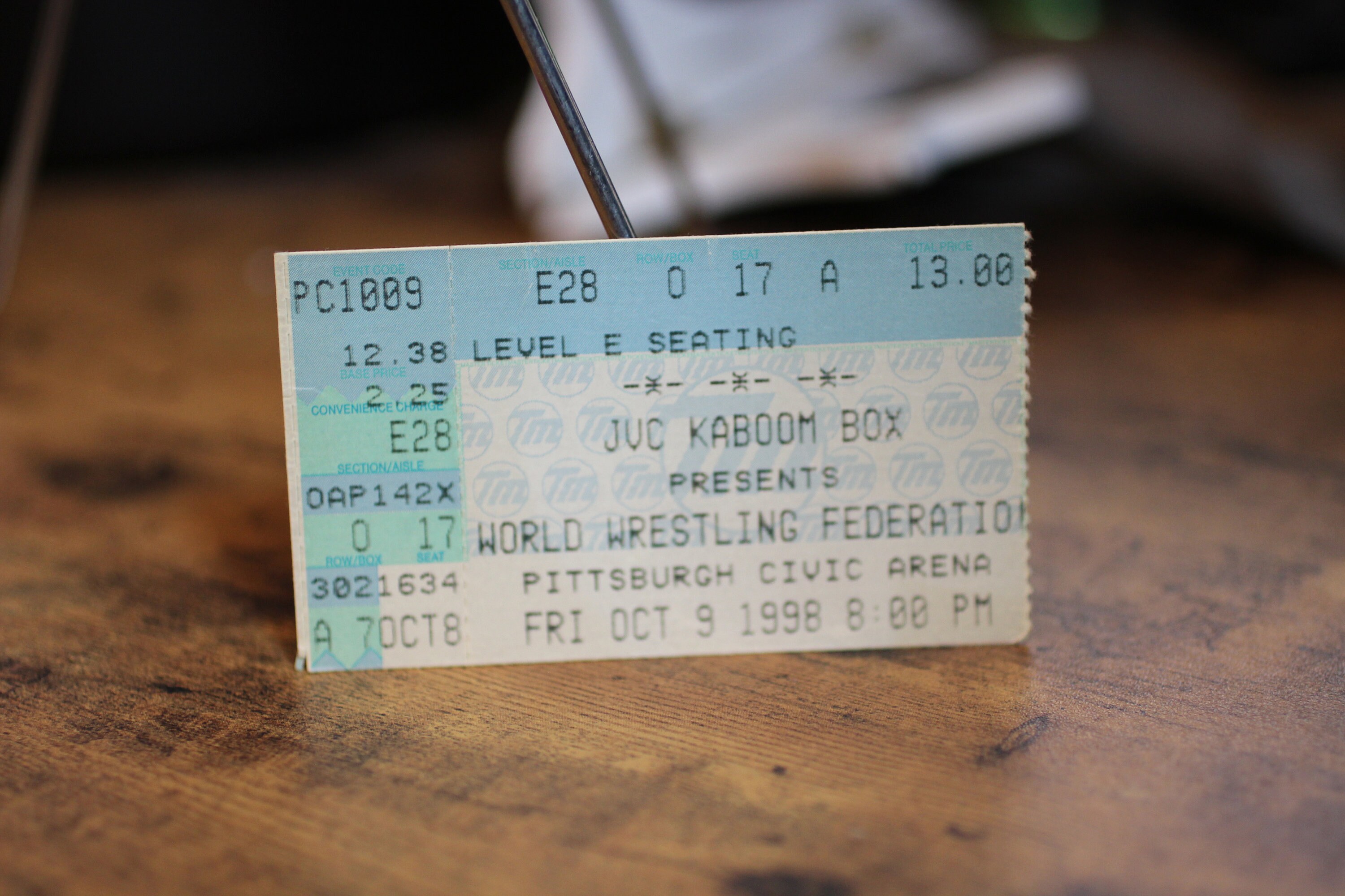 WEST.チケット October 9, 1998 World Wrestling Federation WWF Ticket Stub - Civic