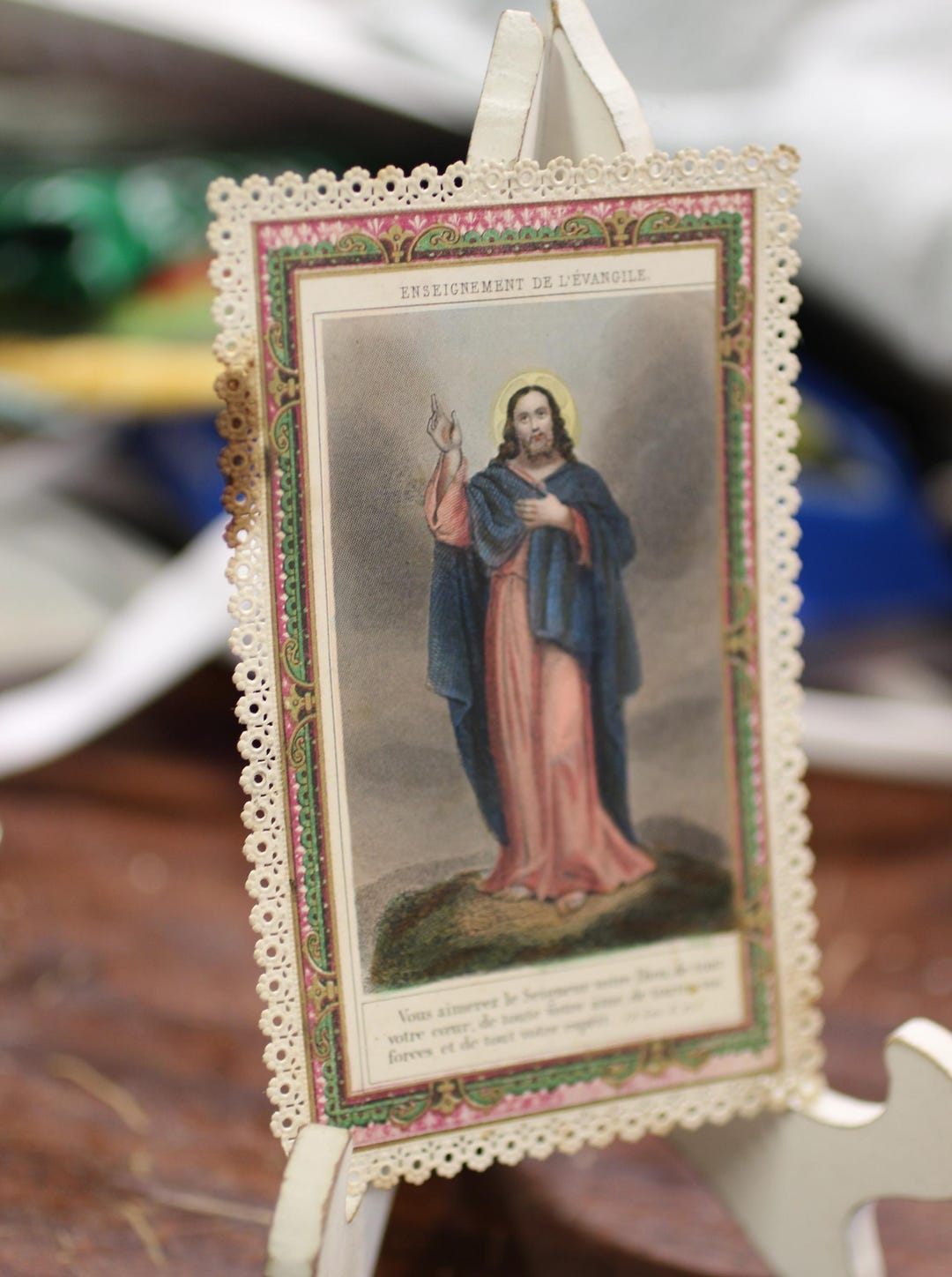 Antique Jesus French Catholic Holy Lace Card - Etsy