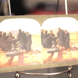 1905 Japanese Soldiers Loading 500 Pound Shells - Russo-Japanese War T.W. Ingersoll Stereoscope Card