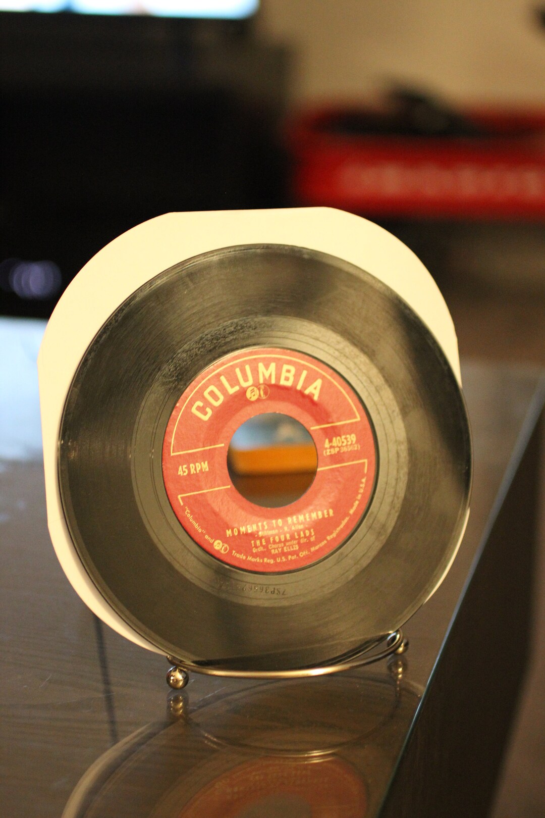 45 Rpm Columbia Storage Box The Four Lads - 1955 Columbia 45 RPM Record - Moments to Remember - Etsy