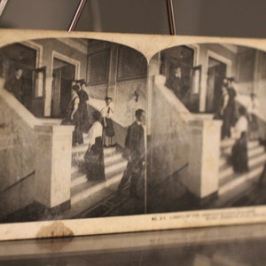 Antique Administration Building Lobby - A Trip Through Sears, Roebuck & Co Stereoscope Viewer Card - Vintage Business Photography